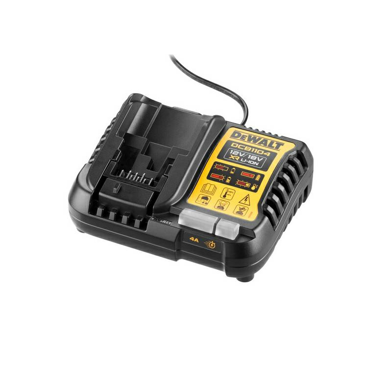 Încărcător rapid pentru acumulatori DeWalt DCB1104-QW 10,8–18 V, 4 A (DCB1104-QW).