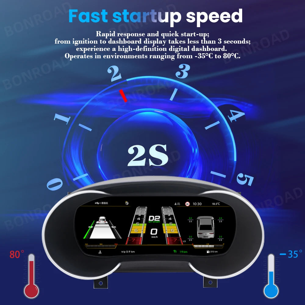 LCD digital cu CarPlay și Android Auto pentru Audi A3 8V – panou de bord / instrumente, navigație, vitezometru, tip cockpit.