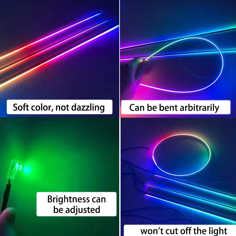 Lumină ambientală auto colorată – 18 în 1, 64 de culori