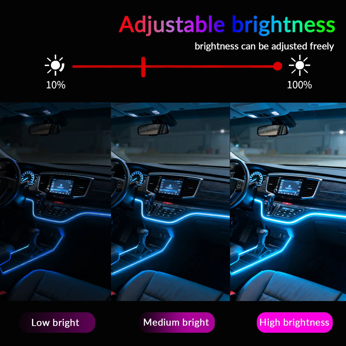 Kit lumină ambientală auto RGB