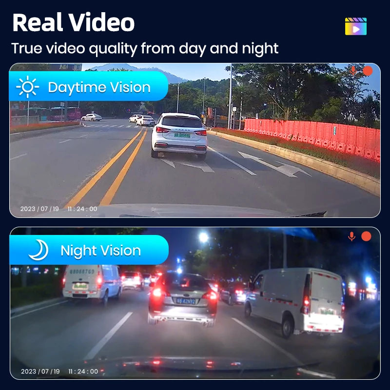 Junsun Nouă Camera Supraveghere Auto 720P ADAS – DVR Mini pentru Mașină, Unghi de 120°
