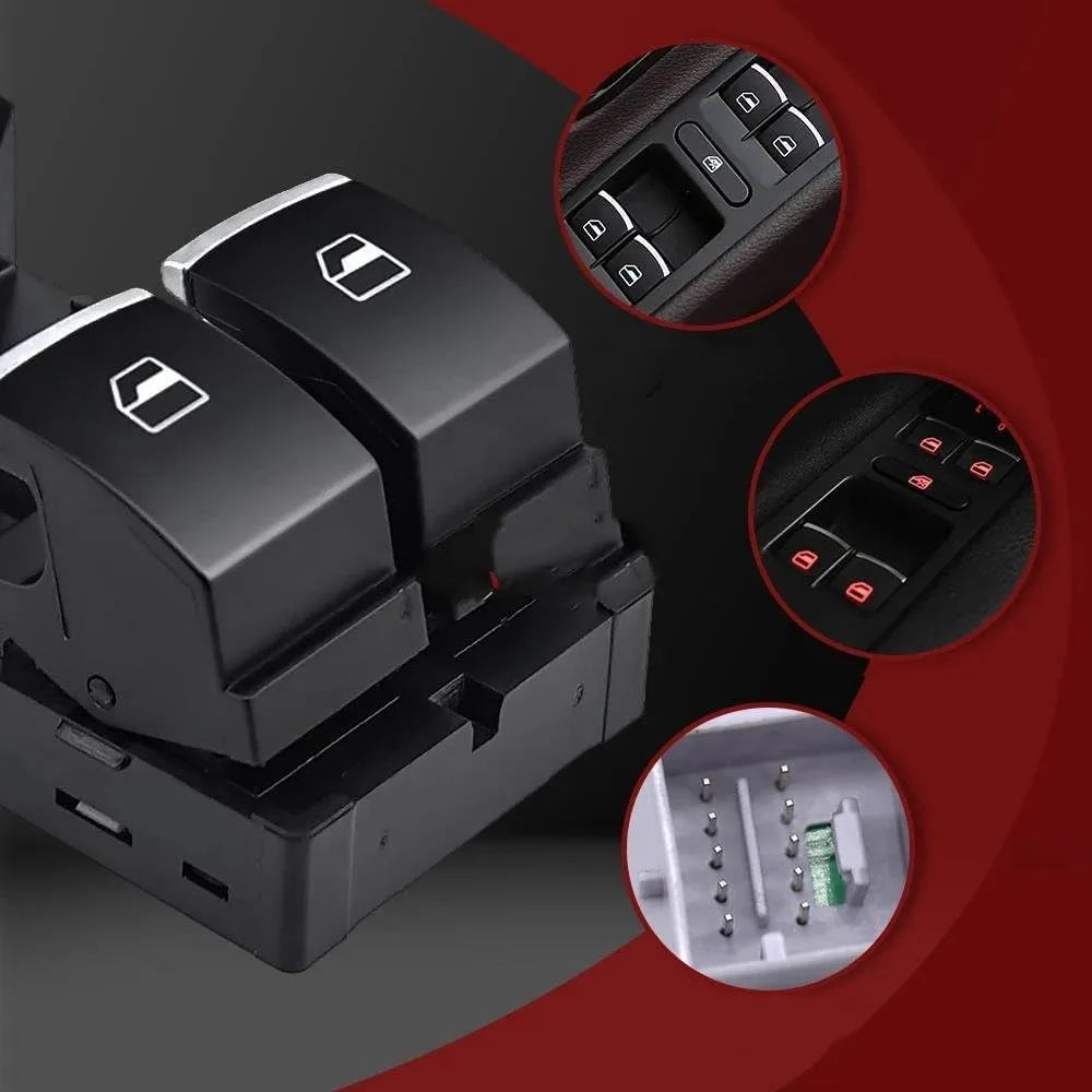 Buton întrerupător geam 5ND959857 pentru:VW Golf , VW Jetta 5 & 6,  VW Passat B6, VW Tiguan, VW Touran, VW Polo