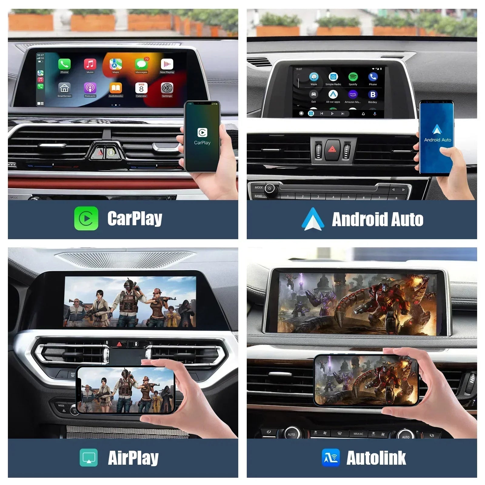CarPlay wireless și Android Auto pentru BMW cu sistem NBT/CIC – Seriile 1, 2, 3, 4, 5, X1, X3, X4, X5 (F20, F21, F30, F31, F34, F10, F48, F25, F26, F15, F60, E84)