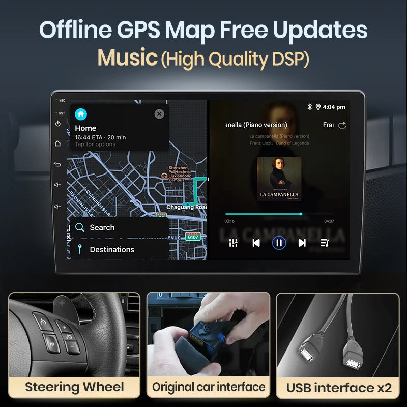 Navigatie cu Android wireless cu CarPlay pentru Skoda Octavia 2 A5 2008–2013