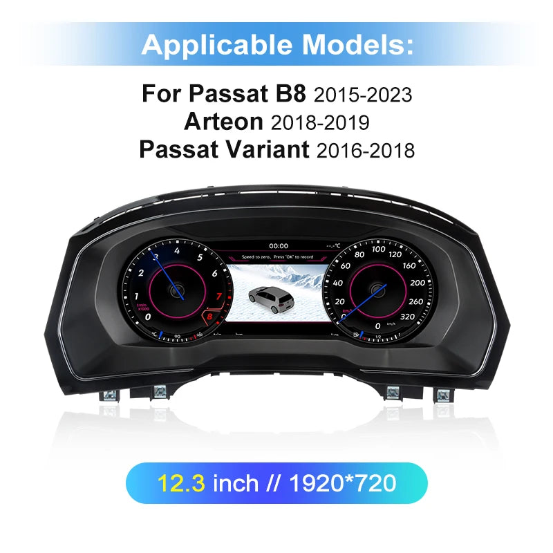 Junsun Digital Cluster Dashboard For VW Passat B8 B6 Golf 7 Scirocco Golf 6 Tiguan Golf 5 T6 LCD Car Instrument Virtuele Cockpit