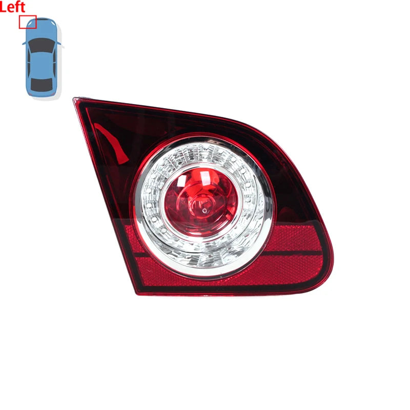 Lampă stop spate auto (exterior + interior) cu DRL, pentru Volkswagen VW Passat B6 Sedan 2006–2011, stil auto, roșu închis.