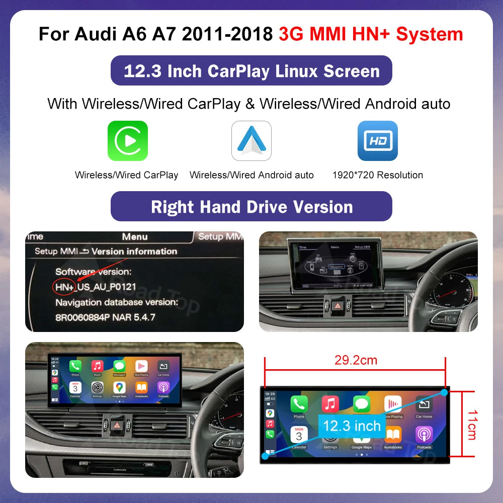 Ecran Multimedia Premium 8.8” pentru Audi A6 / A7