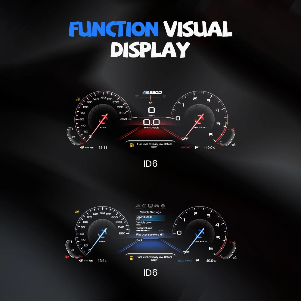 Afișaj LCD digital pentru bord auto, compatibil cu BMW Seria 1 E87 E88 E81 E82 – panou de instrumente / vitezometru.