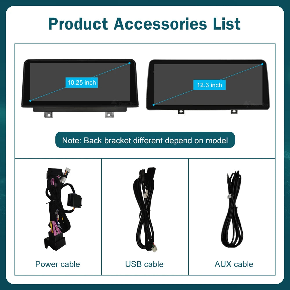 Ecran multimedia 10,25” / 12,3” cu CarPlay și Android Auto wireless pentru BMW Seria 1, 2, 3, 4 – F20, F21, F22, F30, F31, F32, F33