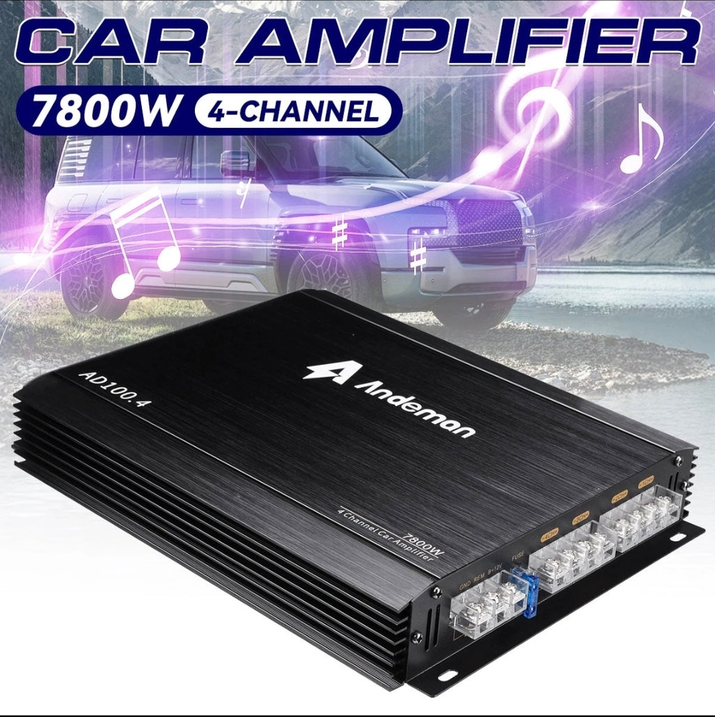 Amplificator auto, Andeman 7800W putere maxima 264.41W RMS 12V-13.8V