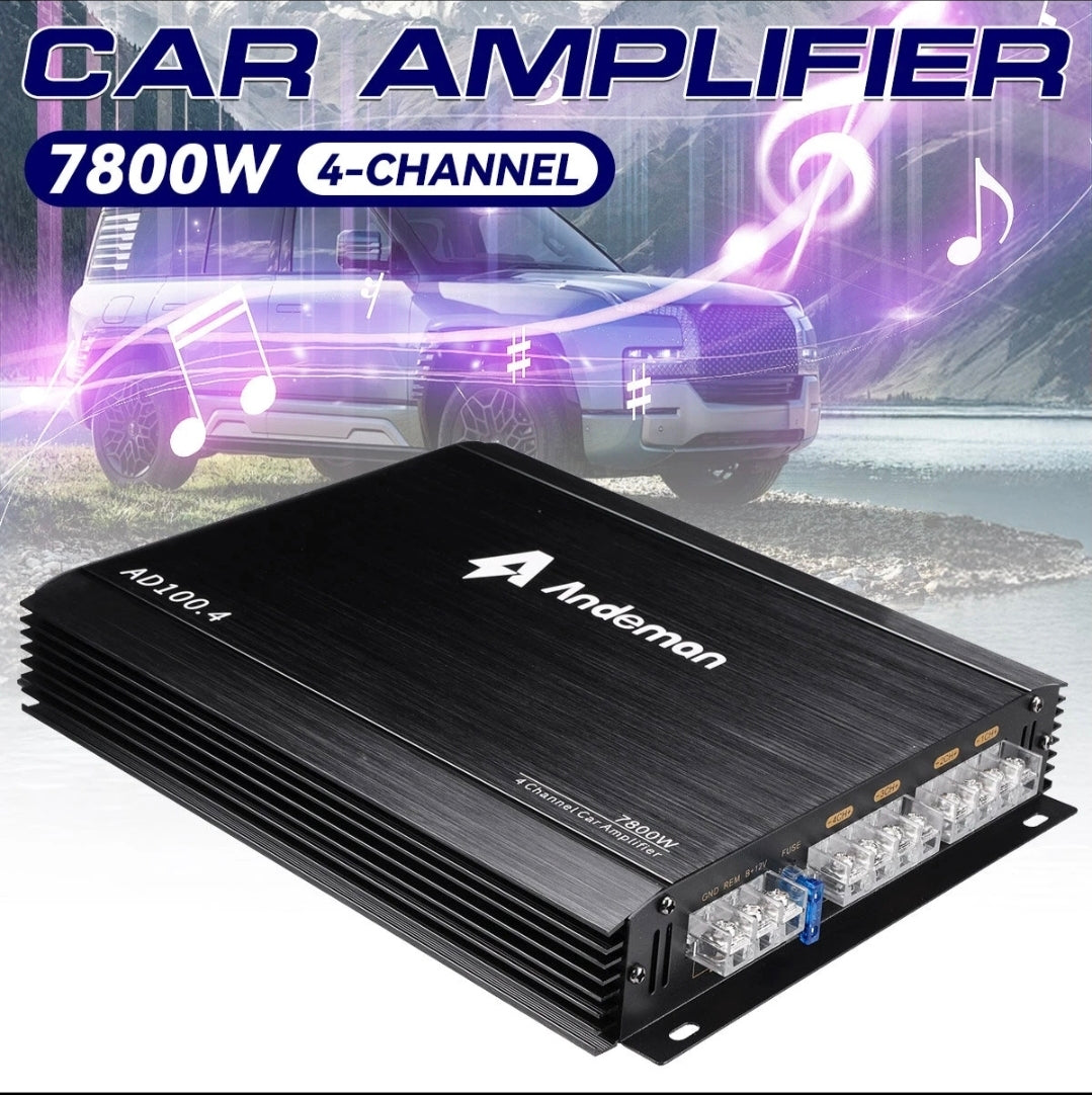 Amplificator auto, Andeman 7800W putere maxima 264.41W RMS 12V-13.8V